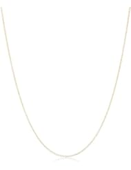14k Italian Yellow Gold Adjustable Rolo Chain Necklace, 20"