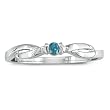 10K White Gold Blue Diamond promise-rings Ring .06ct tdw. (sizes 4 - 8)