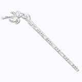 Sterling Silver 10 inch Solid Polished Palm Tree Anklet - 10 inch