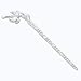 Sterling Silver 10 inch Solid Polished Palm Tree Anklet - 10 inch