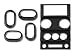 Bestop 81701-19 TrailMax Carbon Fiber Dash Overlay Kit with Manual Windows