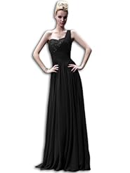 One Shoulder Sheath Chiffon Fitted Crystal Evening Dress/Prom Dress 