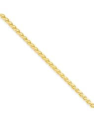 14K Yellow Gold 2.25mm Spiga Chain Bracelet - Fine Jewelry Gift