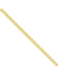 14K Yellow Gold 2.0mm Solid Polished Spiga Chain Necklace
