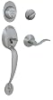 Satin Nickel Plymouth By Accent Handleset, Single Cylinder Entrance Lock