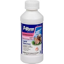 D-Worm Liquid for Kittens Cats Puppies and Dogs -- 8 fl oz