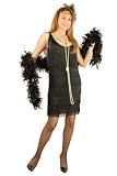 Black Roaring 20s High Fashion Flapper Costume for Women (Accessories sold separately)