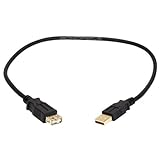 USB 2.0 A Male to A Female Extension 28/24AWG Cable  - 1.5ft