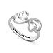 Mothers Ring, Double Hearts Infinity Ring for Mother, Promise Ring for Mom 