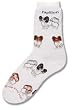 white sock Papillon Poses Socks