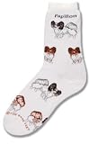 white sock Papillon Poses Socks