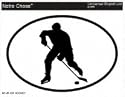 ICE HOCKEY Oval Bumper Sticker