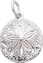 Rembrandt Charms Sand Dollar Charm, Sterling Silver