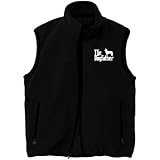 Polar Fleece Vest Black  The Dogfather Siberian Husky Embroidery  Dog