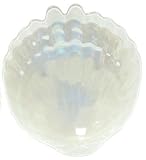 Large Glass Pearl White Oyster Shell Plate 12 1/2" x 11 1/4"