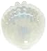 Large Glass Pearl White Oyster Shell Plate 12 1/2" x 11 1/4"