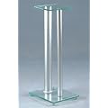 Paar Lautsprecher St�nder Lautsprecher Halter Silber Glas-Metall Design