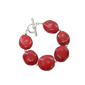 Oval Coral Bracelet by 