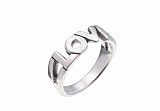 SilverBin Sterling Silver High Polish Cutout Love Small Band Ring