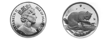 1999 Isle of Man Proof Silver 1oz 999. British Blue Cat Coin (Boxed + COA)-image