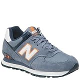 New Balance Women's 574 Suede ( sz. 05.5, Purple/White/Orange )