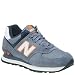 New Balance Women's 574 Suede ( sz. 09.0, Purple/White/Orange )