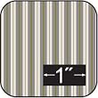 French Toile Stripe Grey Cotton Fabric -for Dollhouse Miniatures