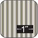 French Toile Stripe Grey Cotton Fabric -for Dollhouse Miniatures