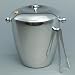 Ice Bucket and Tongs by Outset, Mirror-Polished Stainless Steel