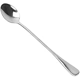 MCIRCO Stainless Steel Long Handle Ice Cream Spoon for Tea, Coffee, Smoothies Set of 8 (Ice Spoon)