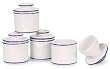 L Tremain White/Blue Mini Butter Bell, Set of 4