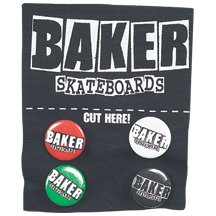 Baker Skateboards Patch/Pins Set Baker Skateboards Patch/Pins Set