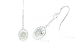 Oval cut Opal Dangling Earrings Sterling Silver