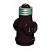 LEVITON C20-01403-000 2 OUTLET SOCKET KEYLESS ADAPTER BRN