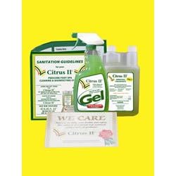 Beaumont Citrus II Pedicure Foot Spa Cleaning and Disinfecting System- 22oz Spray Cleaning Gel & 32oz Deodorizing Germicidal