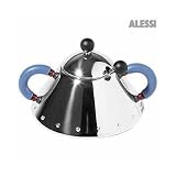 ALessi Michael Graves Suger Bowl and Spoon ...Blue Handle by Bella Casa Boutique