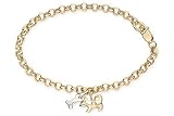 Children's 14K Yellow Gold Charm Bracelet