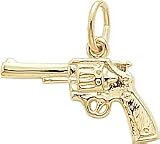 Gun Charm, 14K Yellow Gold