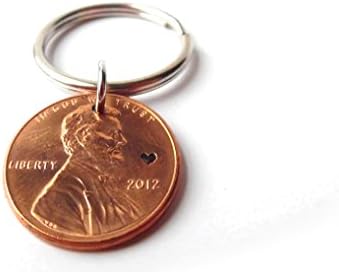 Heart 2012 penny keychain