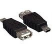 USB A Female to Mini USB B 5 Pin Male