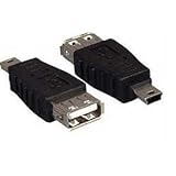 USB A Female to Mini USB B 5 Pin Male Adapter