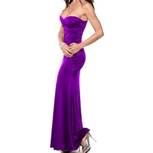 STRAPLESS LONG DESIGNER EVENING GOWN SEXY MAXI DRESS NEW WITH TAG !