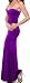 STRAPLESS LONG DESIGNER EVENING GOWN SEXY MAXI DRESS NEW WITH TAG ! (Small, Purple)