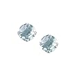14K White Gold Prong Set 5 MM Aquamarine Earring Studs