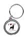 I Love My Curly-Coated Retriever Key Chain