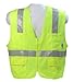 XXXL / Ansi Class 2 High Visibility Safety Vest: Solid Lime Front/ Mesh Back