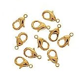 Beautiful Gold Plated Curved Lobster Clasps 10mm (10)