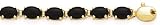 14K Yellow Gold 23 Oval Onyx Bracelet O-6x4mm 7