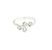 Toe Ring - Sterling Silver 4 Sparkling Diamond-like Stones Adjustable Toe Ring