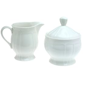 Buy Mikasa Antique White Covered Sugar and Creamer Set